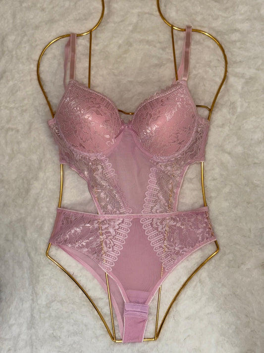 RR DANTELLİ BADYSUİT PEMBE 800